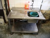 Inox wastafel met kraan - afbeelding 2 van  6