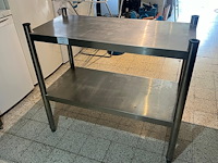 Inox werkbank 1 etage afm. 1m (17) - afbeelding 1 van  2