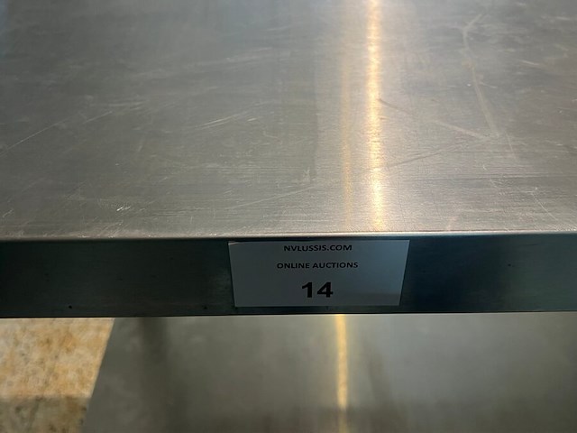 Inox werkbank 1 etage afm. 1m (17) - afbeelding 2 van  2
