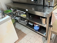 Inox werkbank ggmgastro afm. ca. 2m (zonder inhoud) (23)