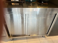 Inox werkbank met 2 schuifdeuren afm. 1m (12) - afbeelding 2 van  7