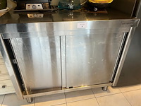 Inox werkbank met 2 schuifdeuren afm. 1m (12) - afbeelding 4 van  7