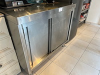 Inox werkbank met 2 schuifdeuren afm. 1m (12) - afbeelding 7 van  7