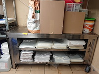 Inox werktafel + inhoud - afbeelding 1 van  7