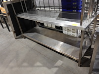 Inox werktafel + inox chefrek