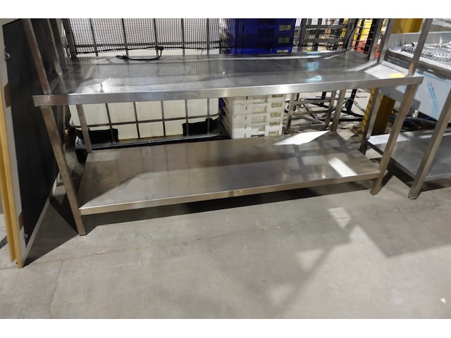 Inox werktafel + inox chefrek - afbeelding 2 van  2