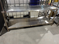 Inox werktafel + inox chefrek - afbeelding 2 van  2