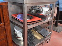 Inox werktafel met 2 leggers afm. 60x75x90cm (17) - afbeelding 2 van  5