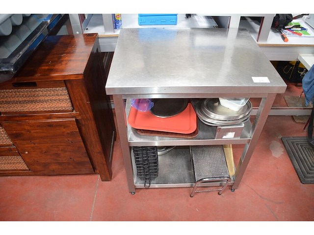 Inox werktafel met 2 leggers afm. 60x75x90cm (17) - afbeelding 3 van  5