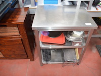 Inox werktafel met 2 leggers afm. 60x75x90cm (17) - afbeelding 3 van  5