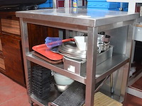 Inox werktafel met 2 leggers afm. 60x75x90cm (17) - afbeelding 4 van  5