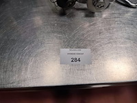 Inox werktafel met 2 leggers en 2 schuifdeuren afm. 160x70x85cm (27) - afbeelding 2 van  6