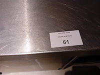 Inox werktafel met ingebouwde kast 2 schuifdeuren afm. 120x90 (2) - afbeelding 3 van  3