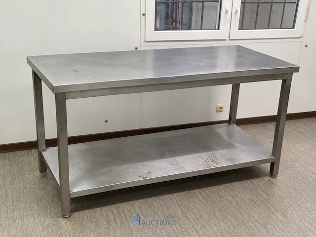 Inox werktafel met onderplank – 160 × 60 × 90 cm - afbeelding 3 van  3
