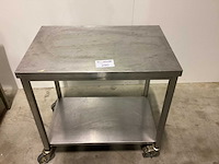 Inox werktafel op wielen rvs werktafel - afbeelding 1 van  2