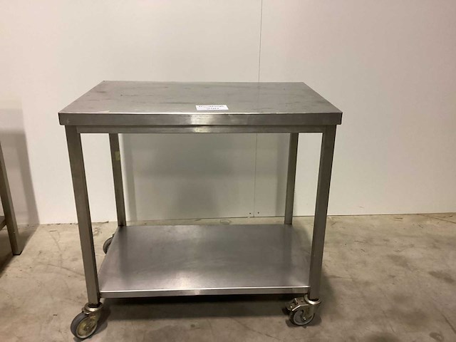 Inox werktafel op wielen rvs werktafel - afbeelding 2 van  2