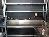 Inox werktafel + rek