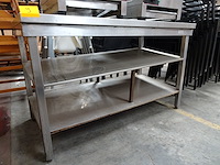 Inox werktafel vv 2x ligger - afbeelding 1 van  2