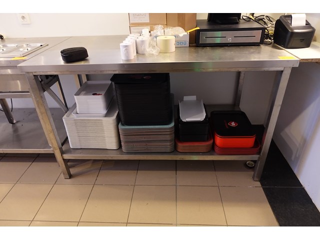 Inox werktafel - afbeelding 1 van  3