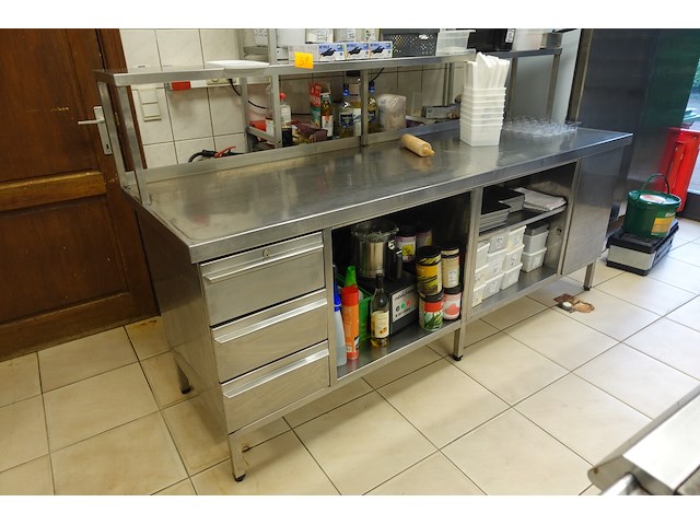 Inox werktafel - afbeelding 1 van  5