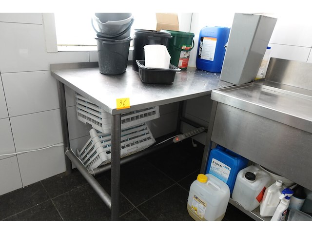 Inox werktafel - afbeelding 1 van  3