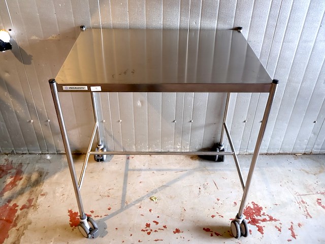 Insausti inox werktafel op wielen - afbeelding 2 van  5