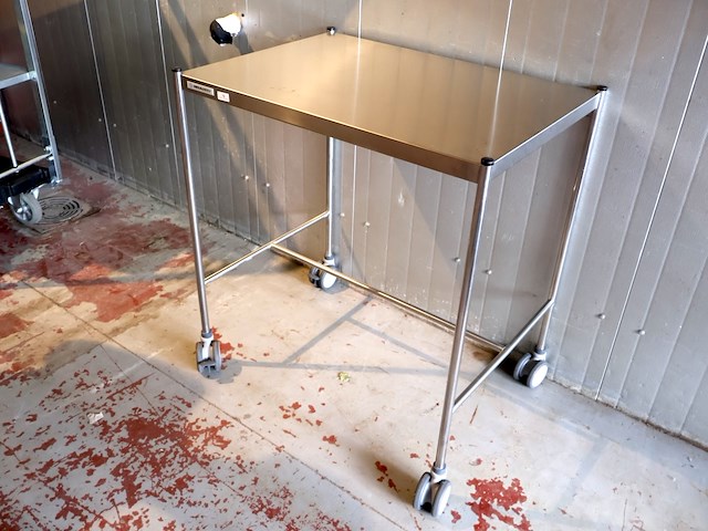 Insausti inox werktafel op wielen - afbeelding 3 van  5