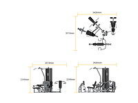 Insight fitness - bs-004 3-stack multi-station met leg press - professioneel multifunctioneel krachttoestel - various strength training - afbeelding 1 van  4