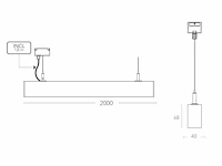 Intec build 200 led design pendel armatuur zwart - afbeelding 10 van  10