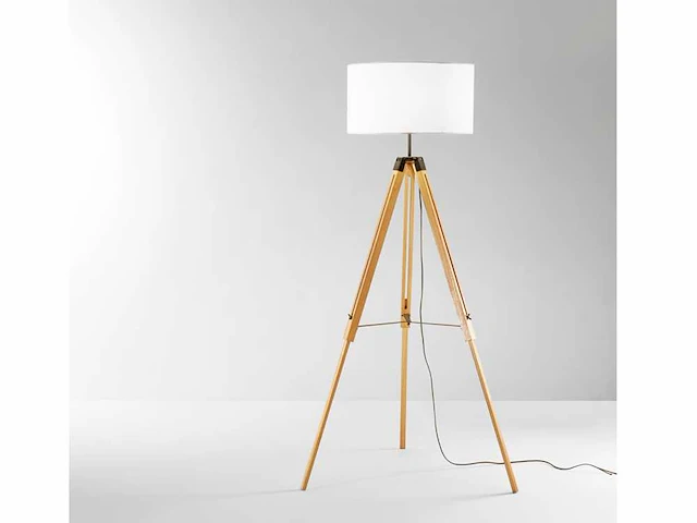 Intec studio design eiken houten vloerlamp - afbeelding 1 van  10