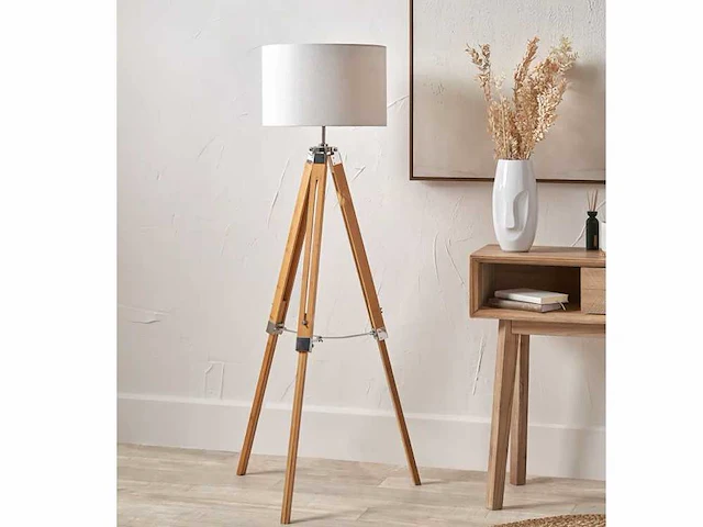 Intec studio design eiken houten vloerlamp - afbeelding 10 van  10