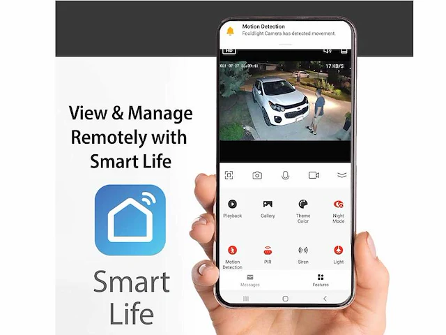 Intec visor security breedstraler met camera google & alexa wifi - afbeelding 10 van  11