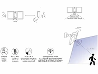 Intec visor security breedstraler met camera google & alexa wifi - afbeelding 9 van  12