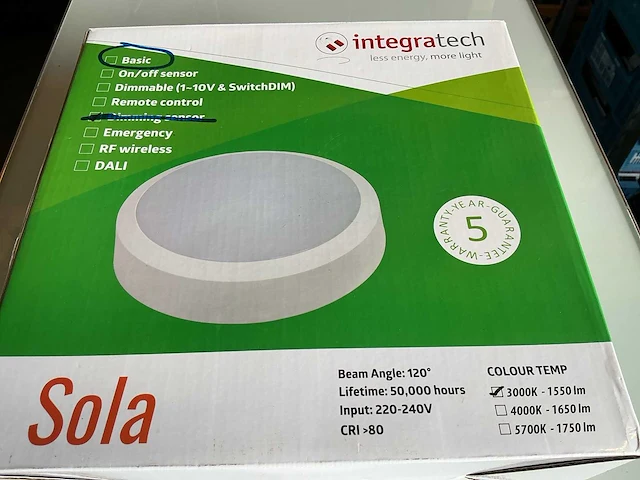 Integrtech sola led plafond lamp (3x) - afbeelding 1 van  1