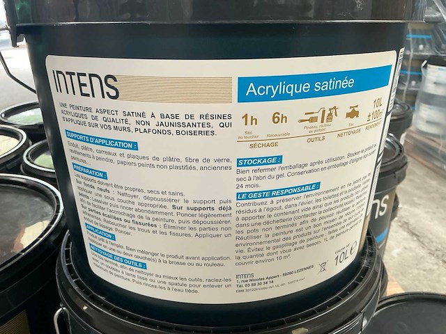 Intens acrylique satinée 10l interieurverf (22x) - afbeelding 4 van  4