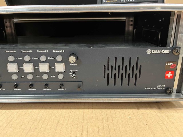 Intercom clearcom ms-704 main station 4-channel w/clear-com mt-701 - afbeelding 3 van  9