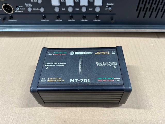 Intercom clearcom ms-704 main station 4-channel w/clear-com mt-701 - afbeelding 4 van  9