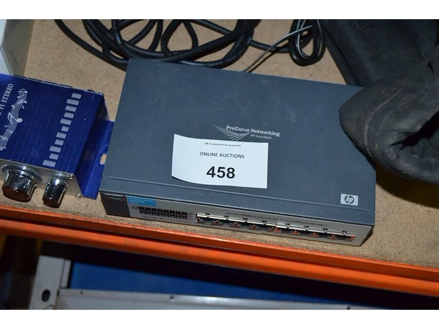 Internet switch hp, 2 detector rfid, wire tracker unit, multimeter prolife, etiketprinter dymo, pa desk microfoon monacor, dopsleutelset, bitset - afbeelding 7 van  11