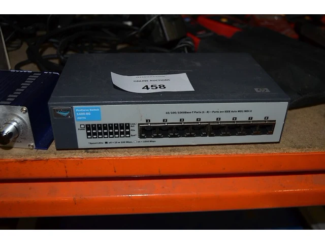 Internet switch hp, 2 detector rfid, wire tracker unit, multimeter prolife, etiketprinter dymo, pa desk microfoon monacor, dopsleutelset, bitset - afbeelding 9 van  11