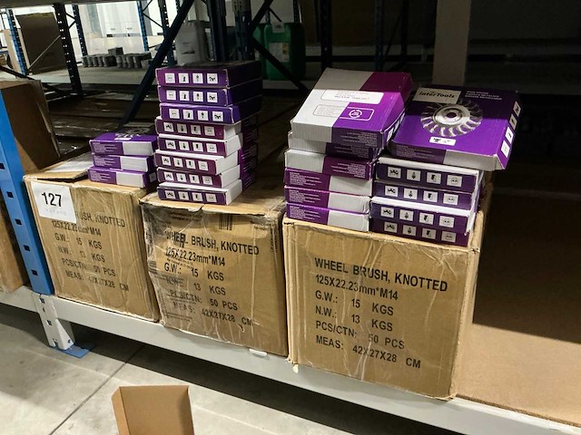 Intertools 125x22.23xm14 geknoopte staalborstels (300x) - afbeelding 2 van  5
