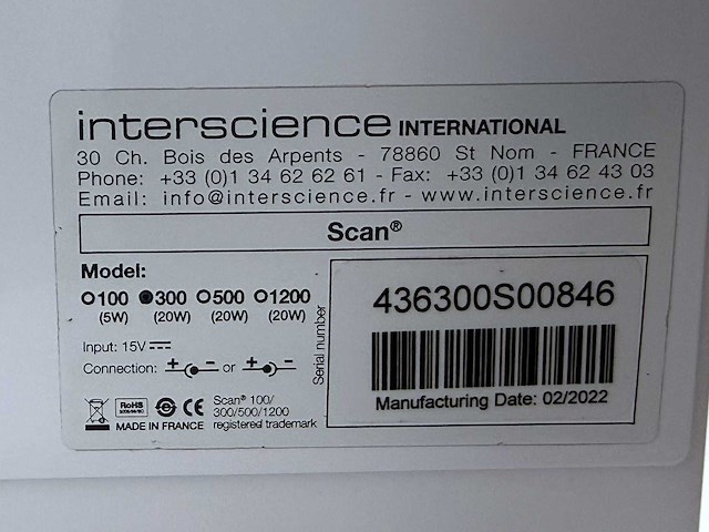 Interwetenschap - scan 300 - kolonieteller - afbeelding 3 van  3