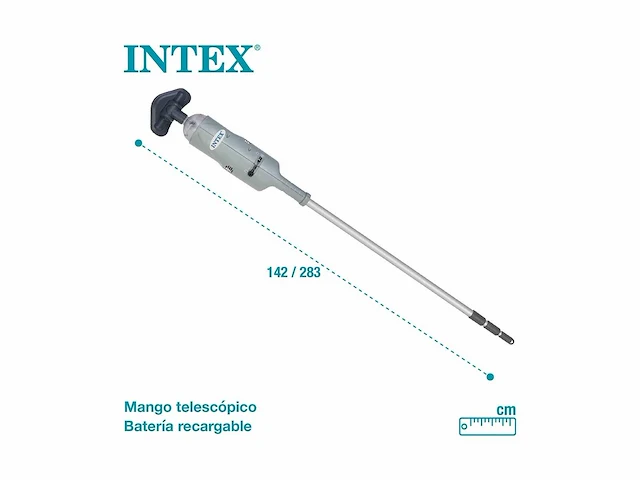 Intex handzame onderwaterstofzuiger, op batterijen werkende zwembadstofzuiger, grijs - afbeelding 1 van  2
