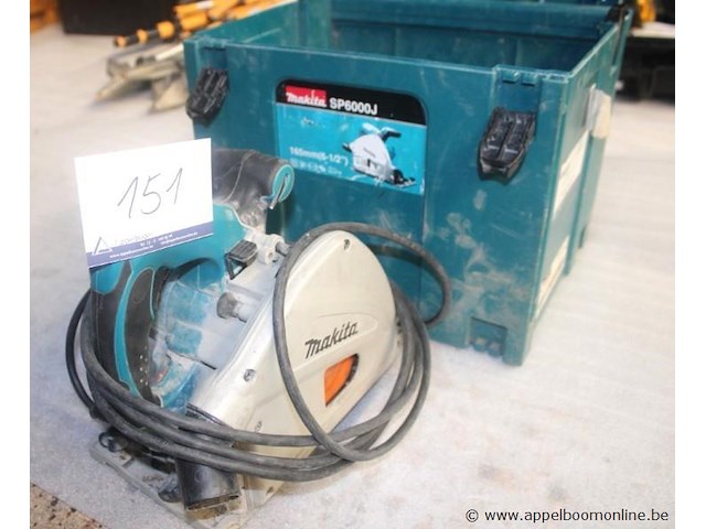 Invalszaag makita sp6000j, 1,3 kw, 230 v, serienummer 540353g, inclusief koffer, werking niet gekend - afbeelding 1 van  2
