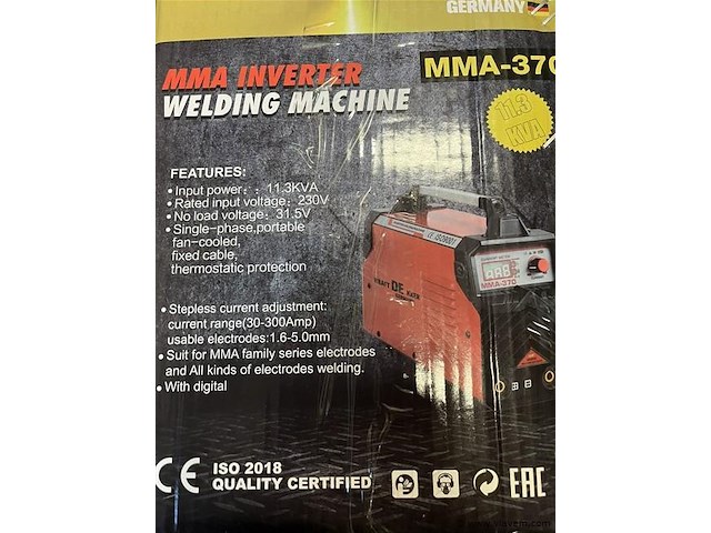 Inverter mma370 lasapparaat - afbeelding 2 van  2