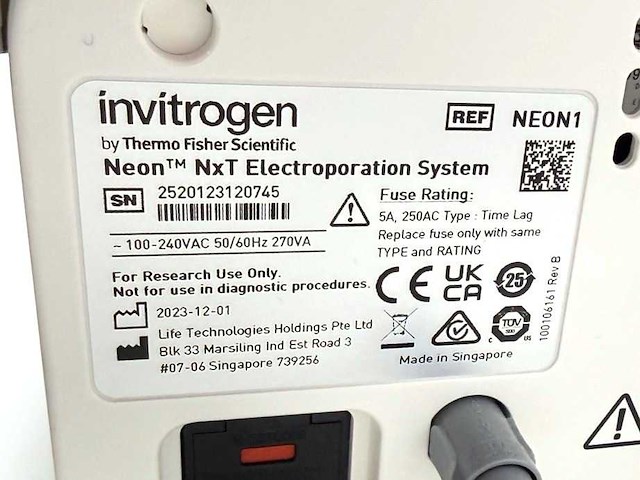 Invitrogen - neon nxt elektroporatiesysteem - pd 12/2023 - afbeelding 8 van  10