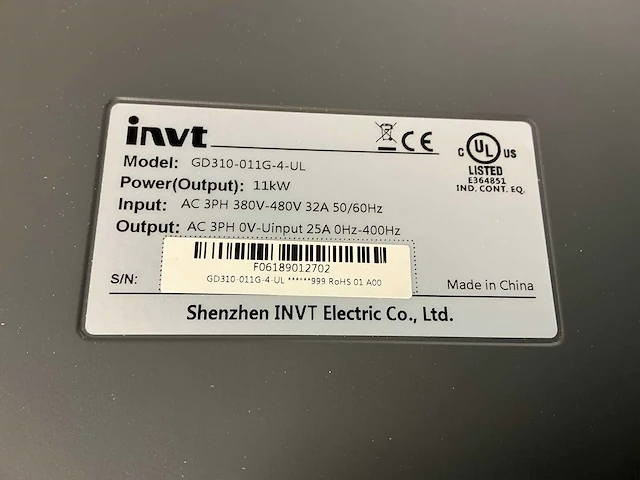 Invt gd310-011g-4-ul frequentieregelaar - afbeelding 6 van  6