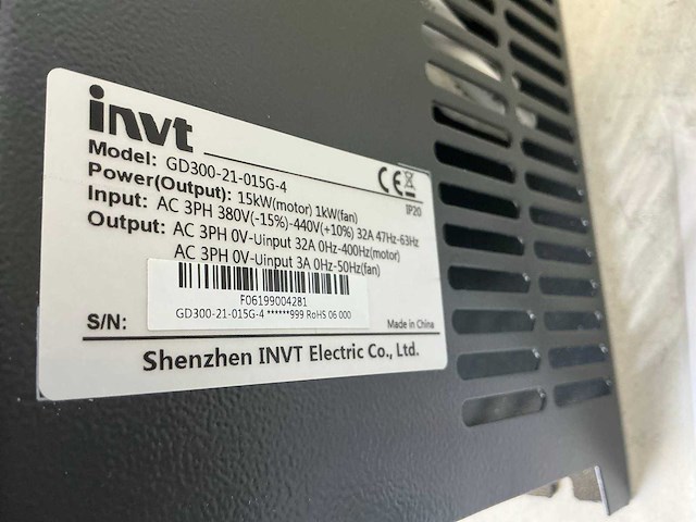 Invt goodrive300-21 gd300-21-015g-4 frequentieregelaar - afbeelding 7 van  8