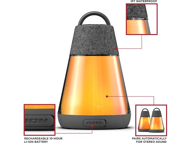 Ion luma duo lantern - paar bluetooth-speakers (2 luidsprekers) - afbeelding 4 van  7