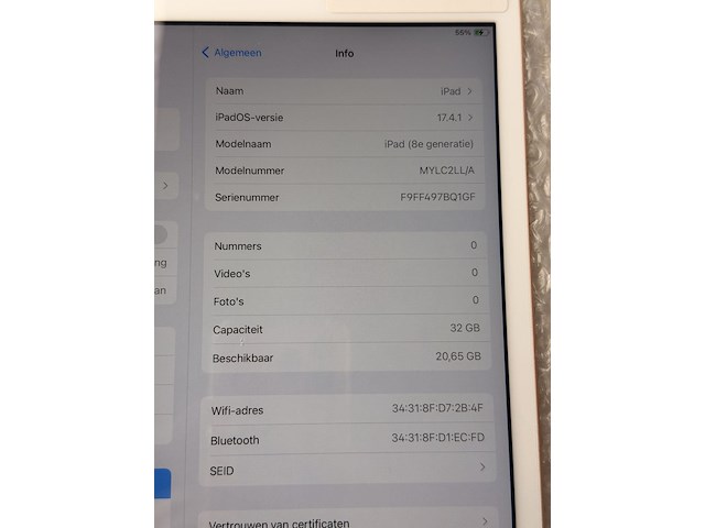 Ipad 2020 8th gen. - afbeelding 3 van  6