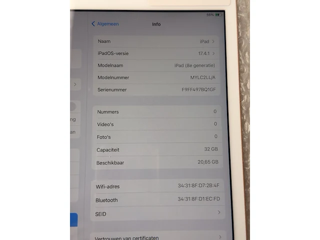 Ipad 2020 8th gen. - afbeelding 3 van  6